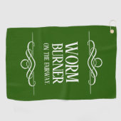 Funny Worm Burner op de Fairway Golfhanddoek (Horizontaal)