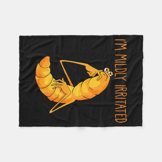 Funny Worm Meme I'm Mildly Irritated Marcus Mens W Fleece Deken (Voorkant (Horizontaal))