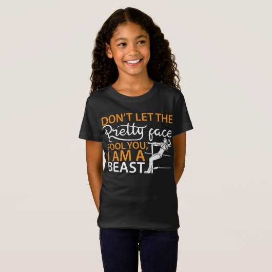 Funny worstelen girl shirt - Ik ben een beest (Voorkant volledig)