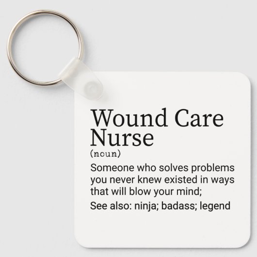 Funny Wound Care Nurse Definition Sleutelhanger (Voorkant)