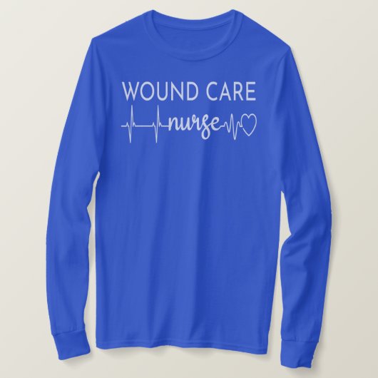 Funny Wound Care Nurse EKG Nursing Wound Ostomy T-shirt (Design voorkant)