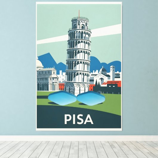 Funny WPA national parks style Canvas Afdruk (Insitu (Houten vloer))