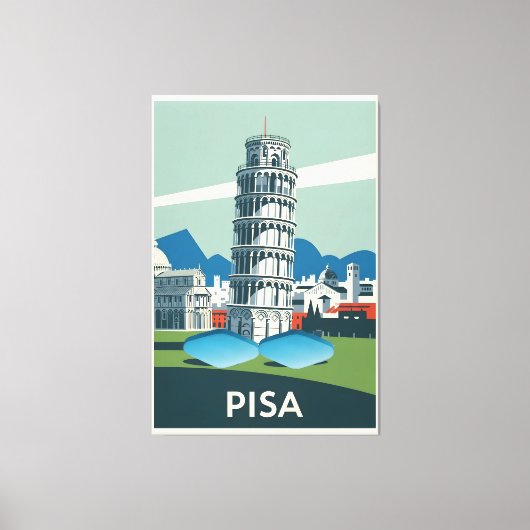 Funny WPA national parks style Canvas Afdruk (Voorkant)