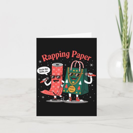 Funny Wrapng Rapng Paper Wrap Music Rap Pj Kaart (Voorkant)