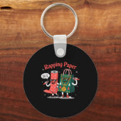 Funny Wrapng Rapng Paper Wrap Music Rap Pj Sleutelhanger (Voorkant)