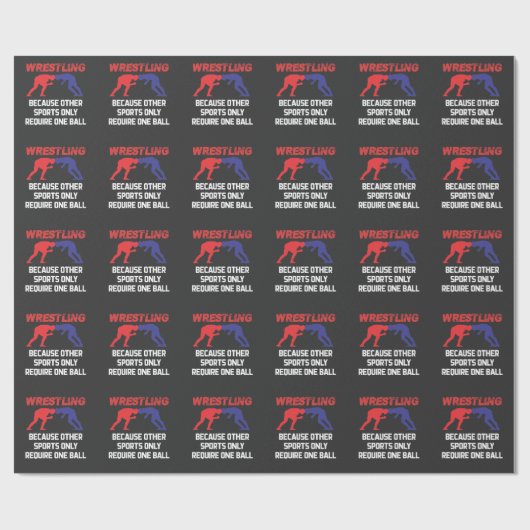 Funny Wrestling Andere sport vereist slechts één b Cadeaupapier (Vlak)