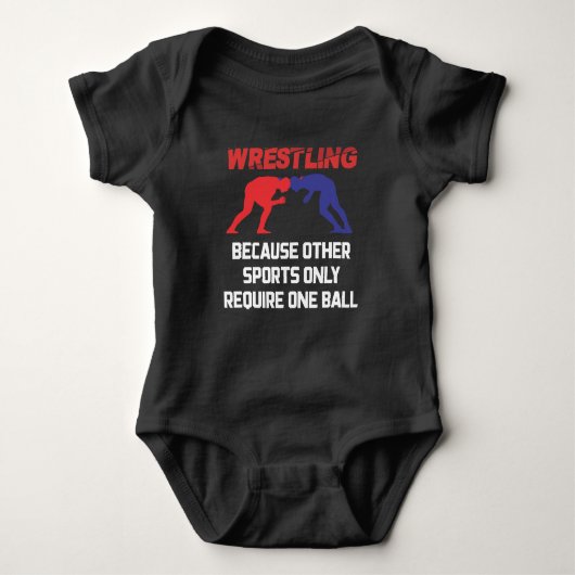 Funny Wrestling Andere sport vereist slechts één b Romper (Voorkant)
