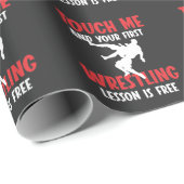 Funny Wrestling Coach Lesson Wrestler Humor Cadeaupapier (Rol Hoek)