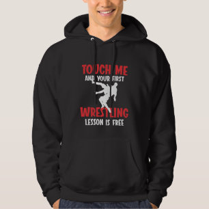 Funny Wrestling Coach Lesson Wrestler Humor Hoodie