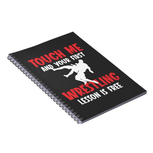 Funny Wrestling Coach Lesson Wrestler Humor Notitieboek (Rechterzijde)