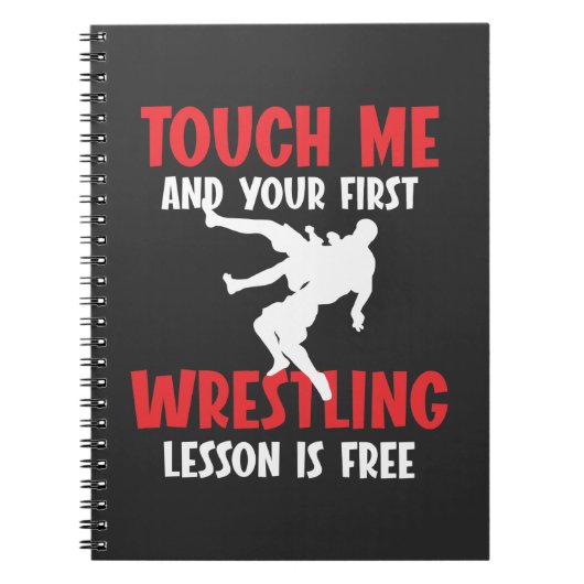 Funny Wrestling Coach Lesson Wrestler Humor Notitieboek (Voorkant)