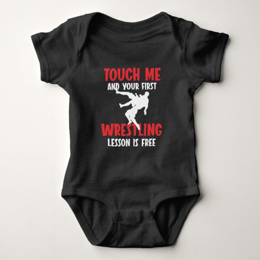 Funny Wrestling Coach Lesson Wrestler Humor Romper (Voorkant)