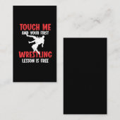 Funny Wrestling Coach Lesson Wrestler Humor Visitekaartje (Voorkant / Achterkant)