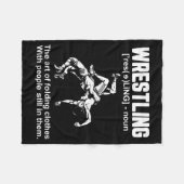 Funny Wrestling Definition The Art Of Folding Clot Fleece Deken (Voorkant (Horizontaal))