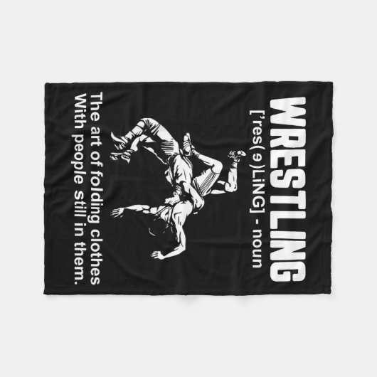 Funny Wrestling Definition The Art Of Folding Clot Fleece Deken (Voorkant (Horizontaal))