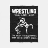 Funny Wrestling Definition The Art Of Folding Clot Fleece Deken (Voorkant)