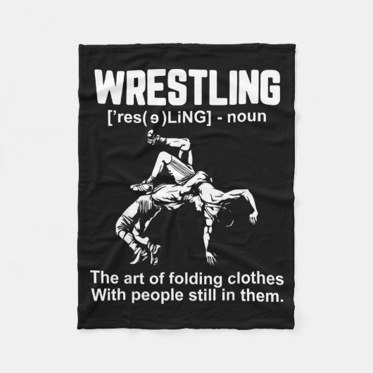 Funny Wrestling Definition The Art Of Folding Clot Fleece Deken (Voorkant)