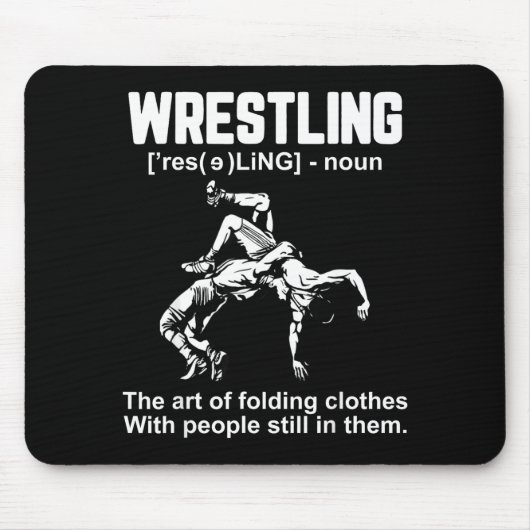 Funny Wrestling Definition The Art Of Folding Clot Muismat (Voorkant)