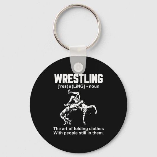 Funny Wrestling Definition The Art Of Folding Clot Sleutelhanger (Voorkant)