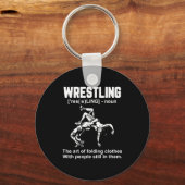 Funny Wrestling Definition The Art Of Folding Clot Sleutelhanger (Voorkant)