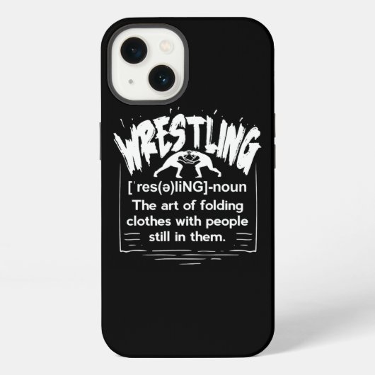 Funny Wrestling Definition Wrestler iPhone Hoesje (Achterkant)
