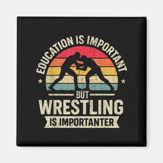 Funny Wrestling Education Joke For Wrestler Men Ki Magneet (Voorkant)