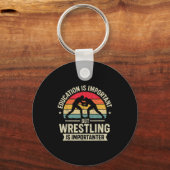 Funny Wrestling Education Joke For Wrestler Men Ki Sleutelhanger (Voorkant)