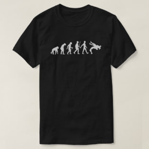 Funny Wrestling Judo Wrestler Human Evolution T-shirt