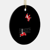 Funny Wrestling Kerstkerstkerstfeestdagen Keramisch Ornament (Rechts)