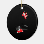 Funny Wrestling Kerstkerstkerstfeestdagen Keramisch Ornament (Links)