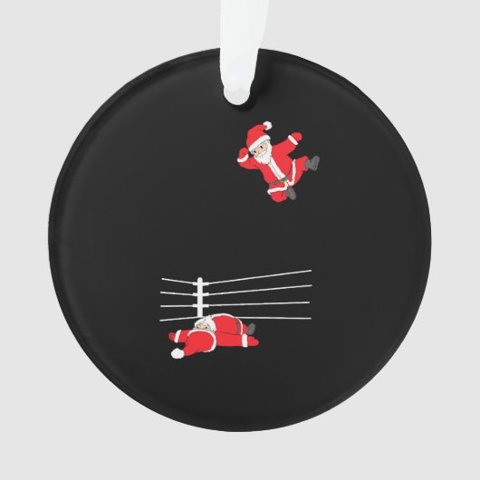 Funny Wrestling Kerstkerstkerstfeestdagen Ornament (voorkant)