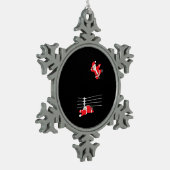 Funny Wrestling Kerstkerstkerstfeestdagen Tin Sneeuwvlok Ornament (Links)