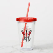Funny wright Monster tools humor cartoon Acryl Drinkbeker (Achterkant)