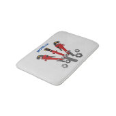 Funny wright Monster tools humor cartoon Badmat (Gekanteld)