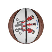 Funny wright Monster tools humor cartoon Basketbal (Verticaal)
