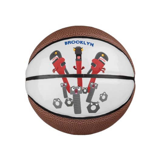 Funny wright Monster tools humor cartoon Basketbal (Voorkant)