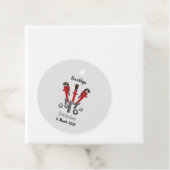 Funny wright Monster tools humor cartoon Bedankjes Labels (In situ)