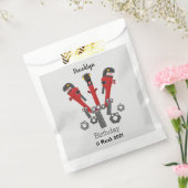 Funny wright Monster tools humor cartoon Bedankzakje (Gezegeld)