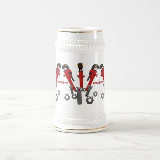 Funny wright Monster tools humor cartoon Bierpul (Center)