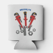 Funny wright Monster tools humor cartoon Blikjeskoeler (Achterkant)