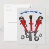 Funny wright Monster tools humor cartoon Briefkaart (Voorkant / Achterkant)