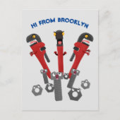 Funny wright Monster tools humor cartoon Briefkaart (Voorkant)