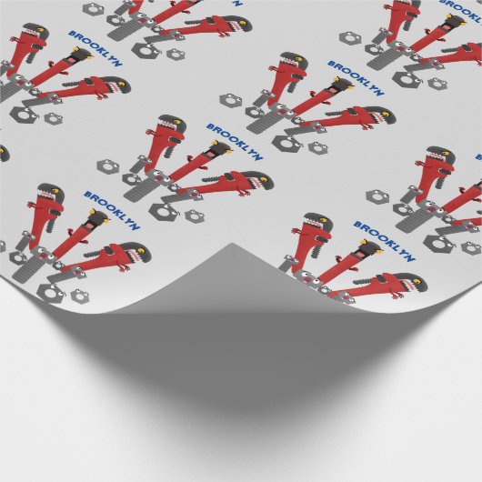 Funny wright Monster tools humor cartoon Cadeaupapier (Hoek)