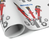 Funny wright Monster tools humor cartoon Cadeaupapier (Rol Hoek)