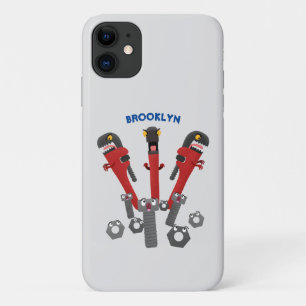 Funny wright Monster tools humor cartoon Case-Mate iPhone Case