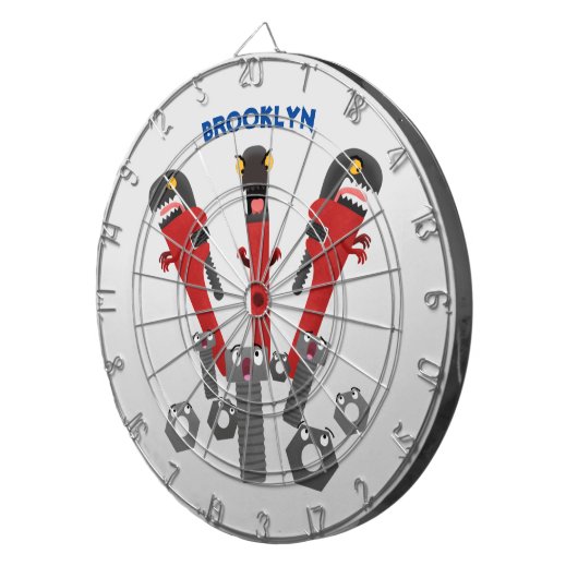 Funny wright Monster tools humor cartoon Dartbord (Voorkant Rechts)
