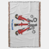 Funny wright Monster tools humor cartoon Deken (Voorkant Verticaal)