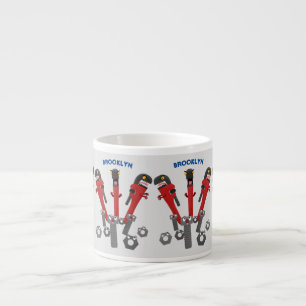 Funny wright Monster tools humor cartoon Espresso Kop
