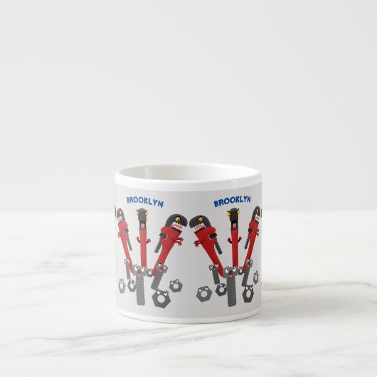 Funny wright Monster tools humor cartoon Espresso Kop (Voorkant)