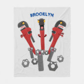 Funny wright Monster tools humor cartoon Fleece Deken (Voorkant)